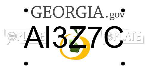 AI3Z7C Georgia License Plate