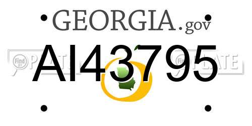 AI43795 Georgia License Plate