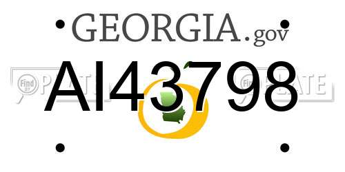 AI43798 Georgia License Plate