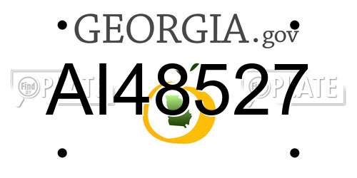 AI48527 Georgia License Plate
