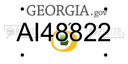 AI48822 Georgia License Plate