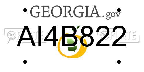 AI4B822 Georgia License Plate