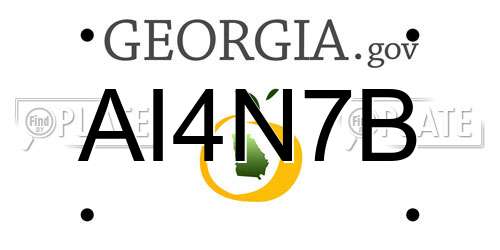 AI4N7B Georgia License Plate