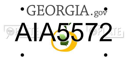 AIA5572 Georgia License Plate