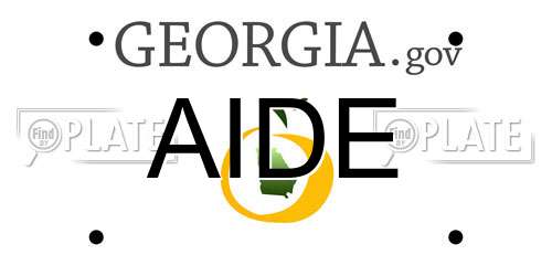 AIDE Georgia License Plate
