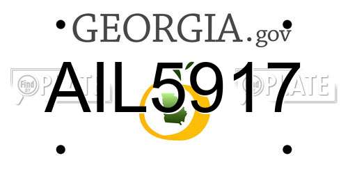 AIL5917 Georgia License Plate