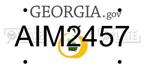 AIM2457 Georgia License Plate