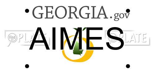 AIMES Georgia License Plate