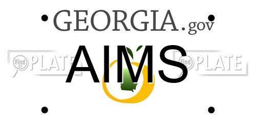 AIMS Georgia License Plate