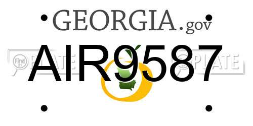 AIR9587 Georgia License Plate