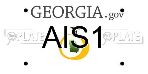 AIS1 Georgia License Plate