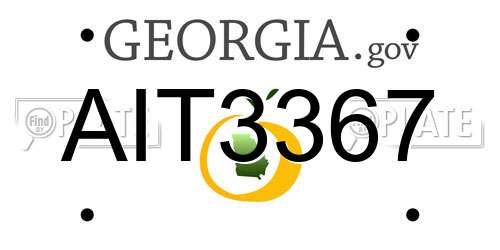 AIT3367 Georgia License Plate