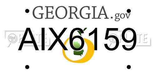 AIX6159 Georgia License Plate