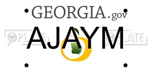 AJAYM Georgia License Plate