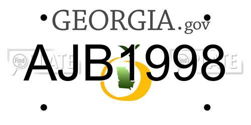 AJB1998 Georgia License Plate