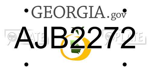 AJB2272 Georgia License Plate