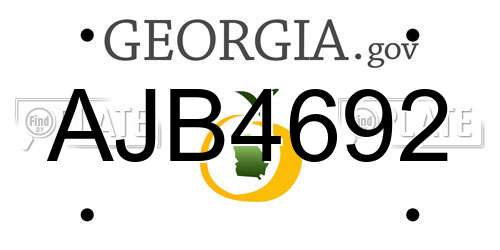AJB4692 Georgia License Plate