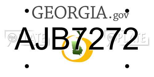 AJB7272 Georgia License Plate