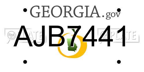 AJB7441 Georgia License Plate