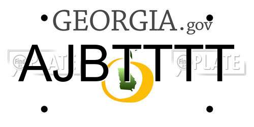 AJBTTTT Georgia License Plate
