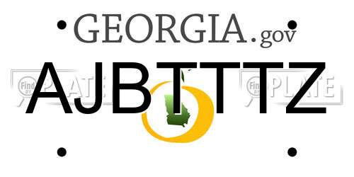 AJBTTTZ Georgia License Plate