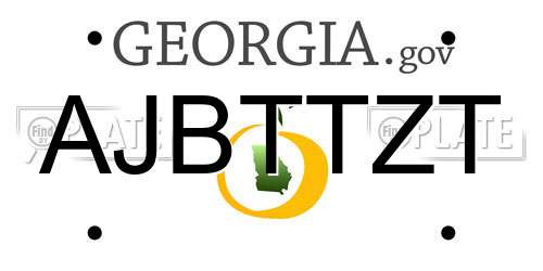 AJBTTZT Georgia License Plate