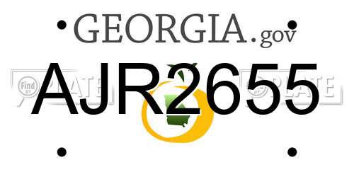 AJR2655 Georgia License Plate