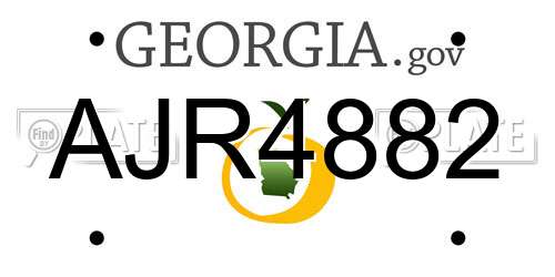 AJR4882 Georgia License Plate