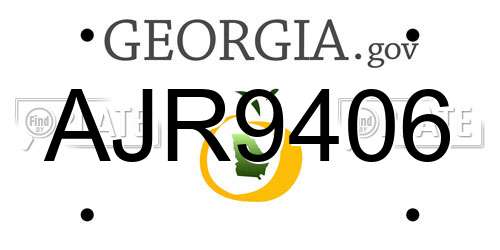 AJR9406 Georgia License Plate