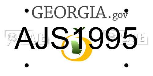AJS1995 Georgia License Plate
