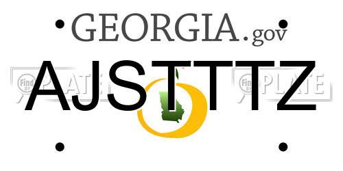 AJSTTTZ Georgia License Plate