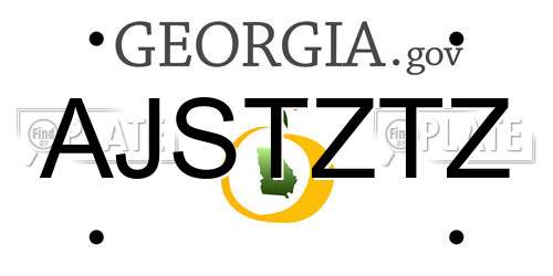 AJSTZTZ Georgia License Plate
