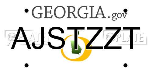 AJSTZZT Georgia License Plate
