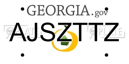 AJSZTTZ Georgia License Plate