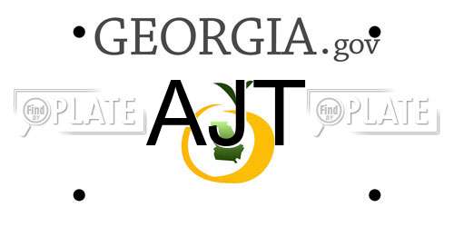 AJT Georgia License Plate