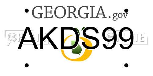AKDS99 Georgia License Plate