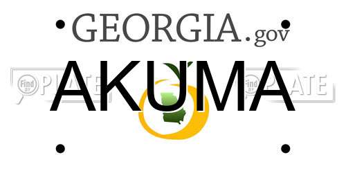 AKUMA Georgia License Plate