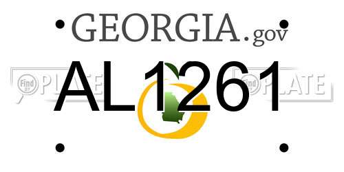 AL1261 Georgia License Plate