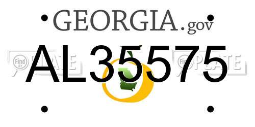AL35575 Georgia License Plate