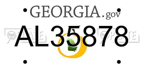 AL35878 Georgia License Plate