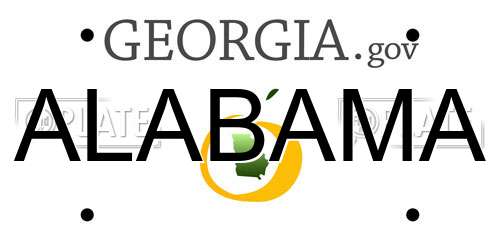 ALABAMA Georgia License Plate