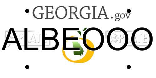 ALBEOOO Georgia License Plate