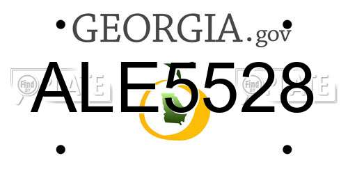 ALE5528 Georgia License Plate
