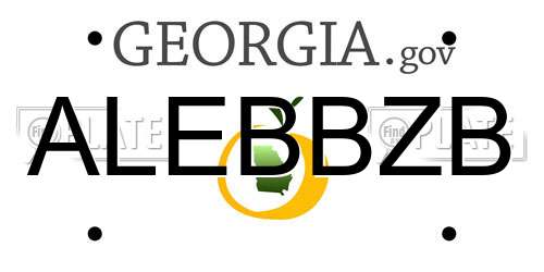 ALEBBZB Georgia License Plate