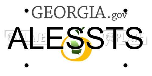 ALESSTS Georgia License Plate