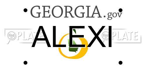 ALEXI Georgia License Plate
