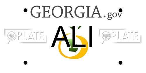 ALI Georgia License Plate