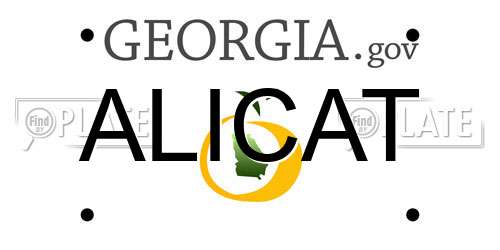 ALICAT Georgia License Plate