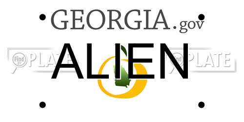 ALIEN Georgia License Plate