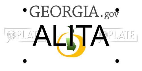 ALITA Georgia License Plate